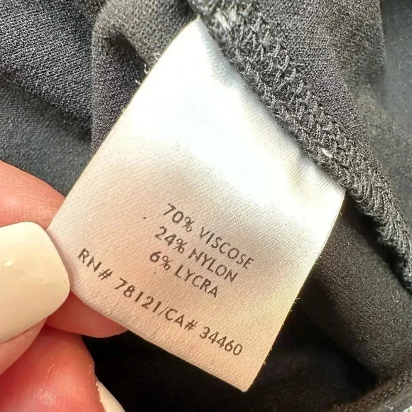 Eileen Fisher Pull On Skirt Size M Petite Black Viscose Blend Stretch Pencil - Picture 5 of 7